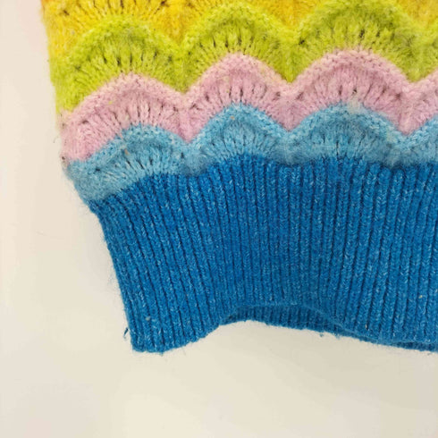 ザラ ZARA RAINBOW COLLAR KNIT VEST レインボー カラー ニット ベスト レディース import:L