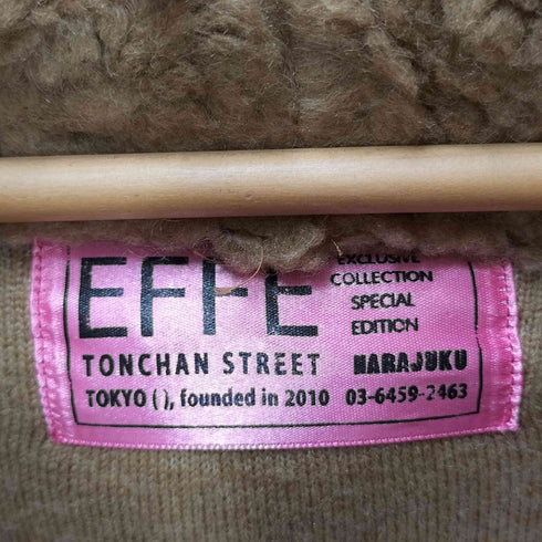 EFFECTEN フーデッド ボアジャケット メンズ