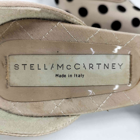 ステラマッカートニー STELLA McCARTNEY イタリア製 ポルカドット ラウンドトゥ ヒールパンプス レディース JPN:36