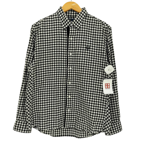 フレッドペリー FRED PERRY Gingham Check L/S Cotton Flannel Shirt  ロゴ刺繍 ギンガムチェック 長袖 コットン フランネルシャツ メンズ import:L
