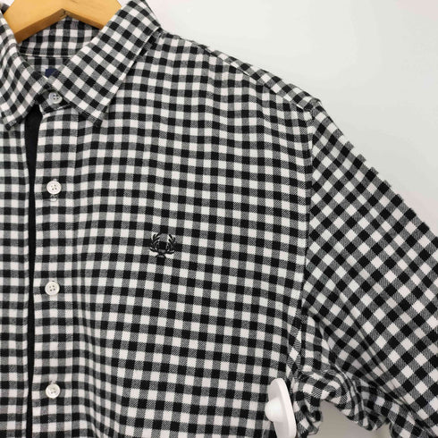 フレッドペリー FRED PERRY Gingham Check L/S Cotton Flannel Shirt  ロゴ刺繍 ギンガムチェック 長袖 コットン フランネルシャツ メンズ import:L