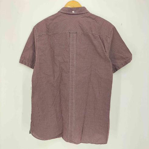 フレッドペリー FRED PERRY Japan Fit ロゴ刺繍 ギンガムチェック 半袖シャツ メンズ import:L