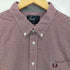 フレッドペリー FRED PERRY Japan Fit ロゴ刺繍 ギンガムチェック 半袖シャツ メンズ import:L
