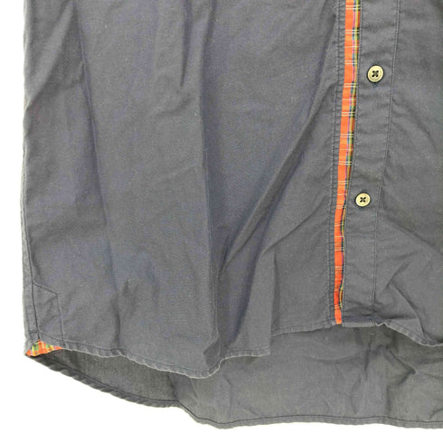 フレッドペリー FRED PERRY ロゴ刺繍 チェック切替 半袖 ボタンダウンシャツ メンズ JPN:L