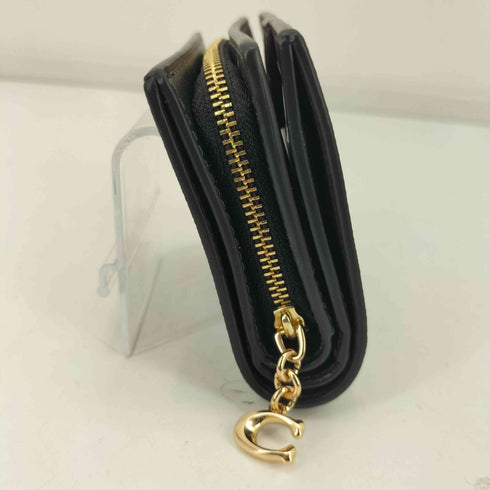 コーチ COACH シグネチャー スナップウォレット 二つ折り財布 シボ革 レディース