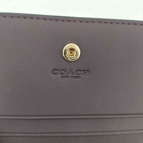 コーチ COACH シグネチャー スナップウォレット 二つ折り財布 シボ革 レディース