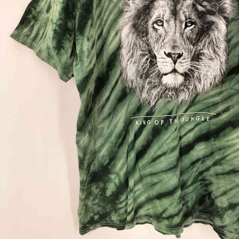 ギルダン GILDAN 00S 二枚タグ タイダイ 抜染 ライオン KING OF THE JUNGLE プリント S/S Tシャツ ビックサイズ メンズ  XL