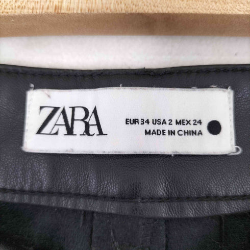 ザラ ZARA フェイクレザーパンツ レディース 34