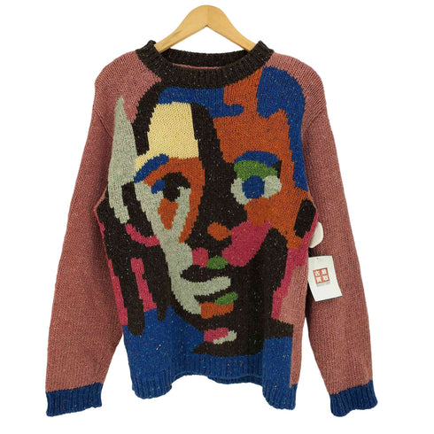 Survival of the Fashionest グラフィック ウールクルーネックニット メンズ import:M