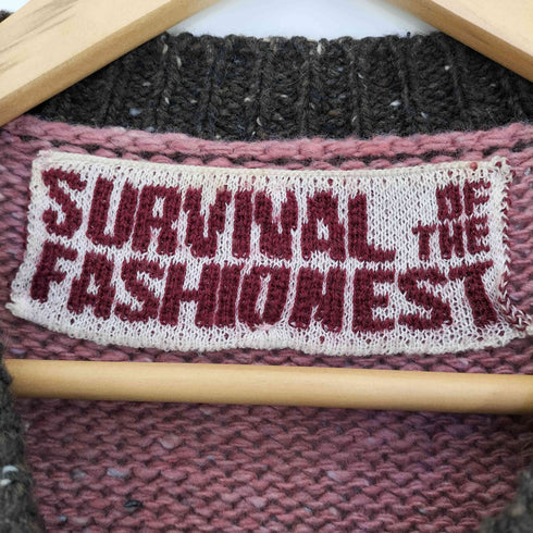 Survival of the Fashionest グラフィック ウールクルーネックニット メンズ import:M