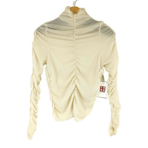 ザラ ZARA L/S ギャザーデザイントップス レディース import:XS