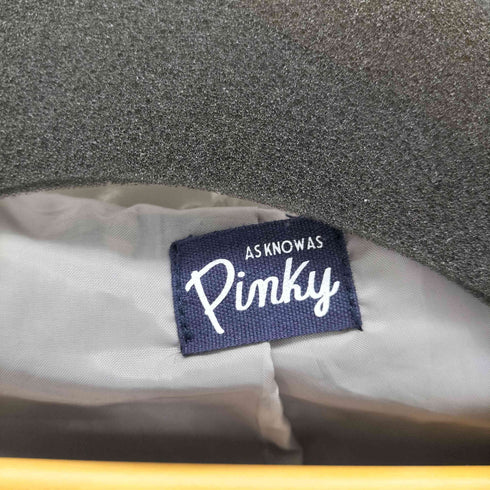アズノゥアズピンキー AS KNOW AS PINKY ふわもこ ノーカラーボアブルゾン レディース