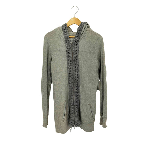 レターバックナンバー LETTER BACK NUMBER ニットドッキング ダブルジッパー スウェットパーカー Y2K メンズ import:L