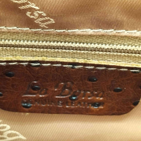 La Borsa オーストリッチ スエード切替トートバッグ レディース