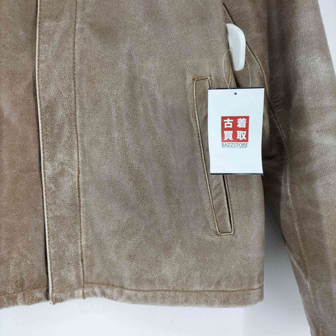 オンボード On board クラック加工 レザージャケット メンズ import:S