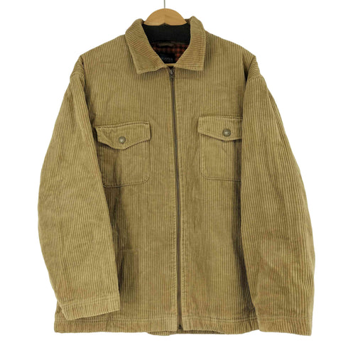 ABUR AYSIA 裏地チェック コーデュロイジャケット メンズ import:L