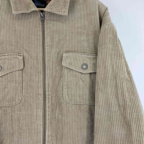 ABUR AYSIA 裏地チェック コーデュロイジャケット メンズ import:L