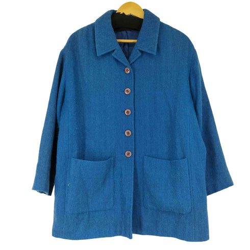 ソニアリキエル SONIA RYKIEL 80-90S MADE IN FRANCE ヘリンボーンウールチェスターコート レディース