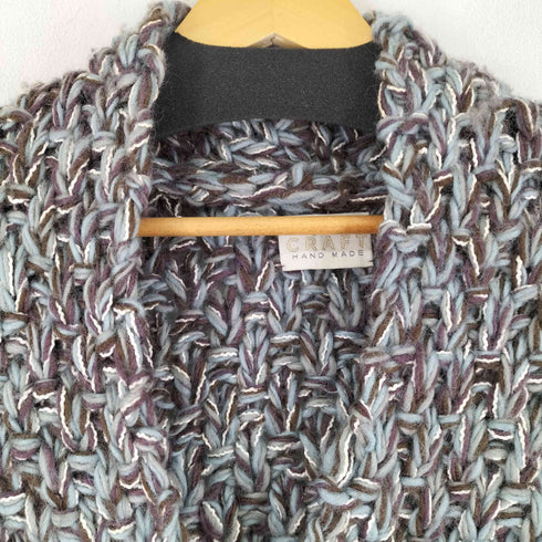 ハンドメイド ケーブルニットカーディガン レディース