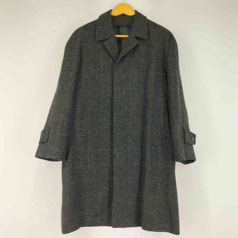 HITSUJI-YA チェックウールステンカラーコート メンズ