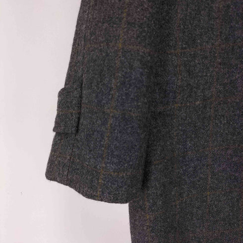 HITSUJI-YA チェックウールステンカラーコート メンズ