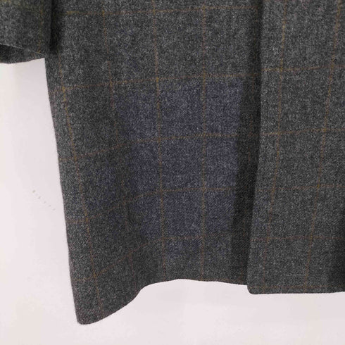 HITSUJI-YA チェックウールステンカラーコート メンズ