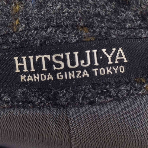 HITSUJI-YA チェックウールステンカラーコート メンズ