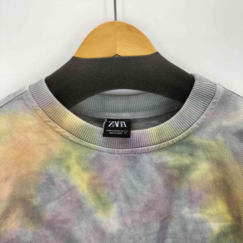 ザラ ZARA タイダイ 鹿の子 クルーネックスウェット メンズ JPN:M