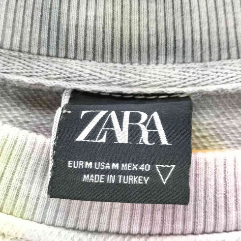 ザラ ZARA タイダイ 鹿の子 クルーネックスウェット メンズ JPN:M