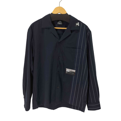 ミハラヤスヒロ MIHARA YASUHIRO ストライプ 切り替え L/S オープンカラー シャツ ストライプパンツ セットアップ メンズ M