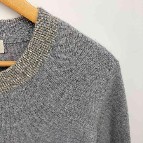 CASHMERE CLUB 21 リブ編み カシミヤ クルーネック ニット レディース