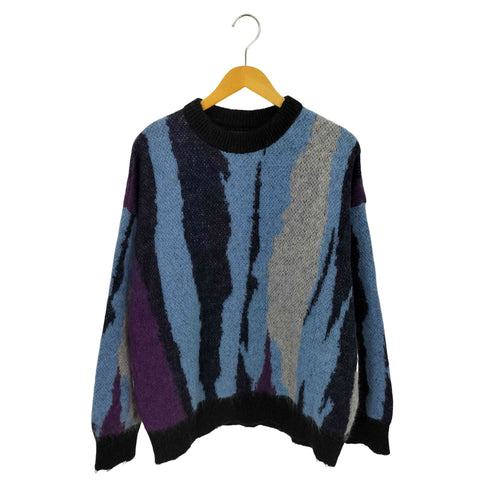 メゾンスペシャル MAISON SPECIAL Airy Mohair Crazy Stripe Prime-Over Crew Neck Knit Pullove クレイジーストライププライムオーバークルーネックモヘアニット メンズ 01