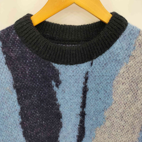 メゾンスペシャル MAISON SPECIAL Airy Mohair Crazy Stripe Prime-Over Crew Neck Knit Pullove クレイジーストライププライムオーバークルーネックモヘアニット メンズ 01