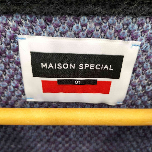 メゾンスペシャル MAISON SPECIAL Airy Mohair Crazy Stripe Prime-Over Crew Neck Knit Pullove クレイジーストライププライムオーバークルーネックモヘアニット メンズ 01