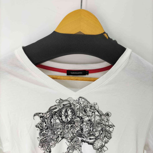 ラブレス LOVELESS スカル Vネック Tシャツ メンズ JPN:1