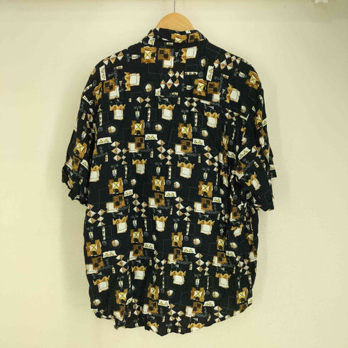 UNTIED 00S 総柄 レーヨン S/S シャツ メンズ import:L