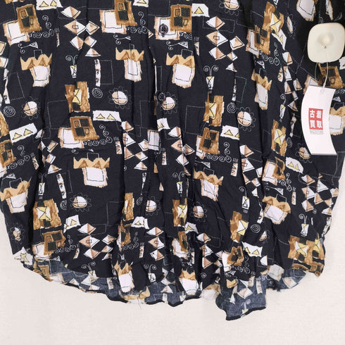 UNTIED 00S 総柄 レーヨン S/S シャツ メンズ import:L