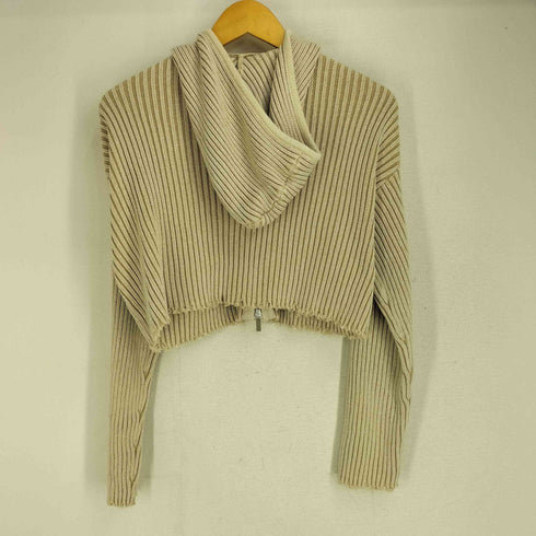 ザラ ZARA リブ アシッドウォッシュ ニットカーディガン レディース import:S