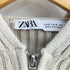 ザラ ZARA リブ アシッドウォッシュ ニットカーディガン レディース import:S