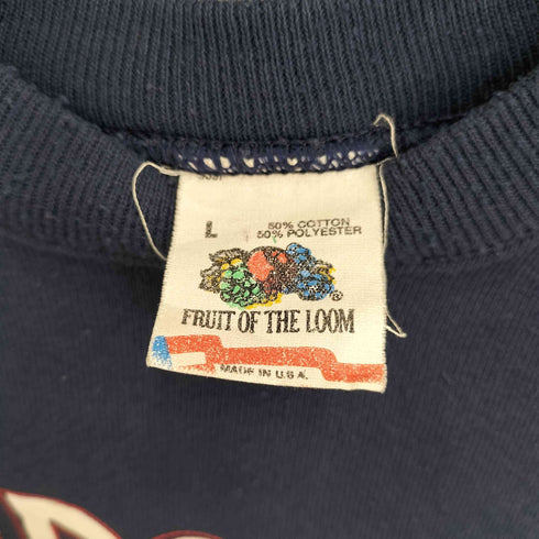 フルーツオブザルーム FRUIT OF THE LOOM 90S USA製 フロントプリント クルーネック スウェット メンズ import:L