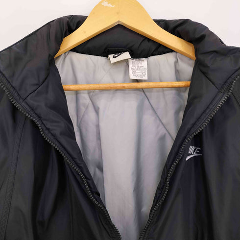 ナイキ NIKE 90s 銀タグ 裏地キルティング スウッシュロゴ刺繍 中綿 パッカブル ジャケット 裾ドローコード メンズ import:M