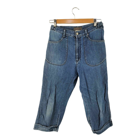 ヨウジヤマモトプリュスノアール YOHJI YAMAMOTO+NOIR クロップド デニム ベイカーパンツ レディース JPN:1