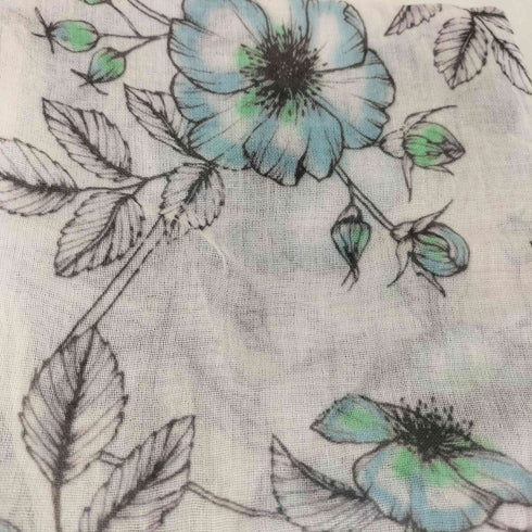スーナウーナ Sunauna 花柄 刺繍 スカーフ レディース