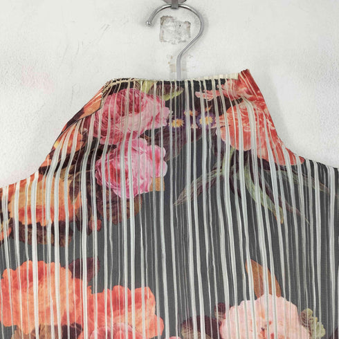 プリーツプリーズイッセイミヤケ PLEATS PLEASE ISSEY MIYAKE 90S 花柄 プリーツ ハイネック カットソー レディース JPN:3