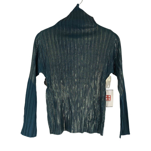 プリーツプリーズイッセイミヤケ PLEATS PLEASE ISSEY MIYAKE プリーツ ハイネック カットソー ラメ レディース JPN:3