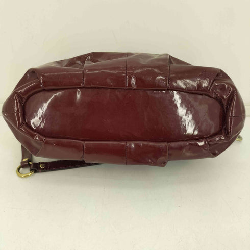 コーチ COACH マディソンクリムゾン エナメルレザー サッチェル ショル クリムゾン サッチェル ショルダ ーバッグ Y2K レディース