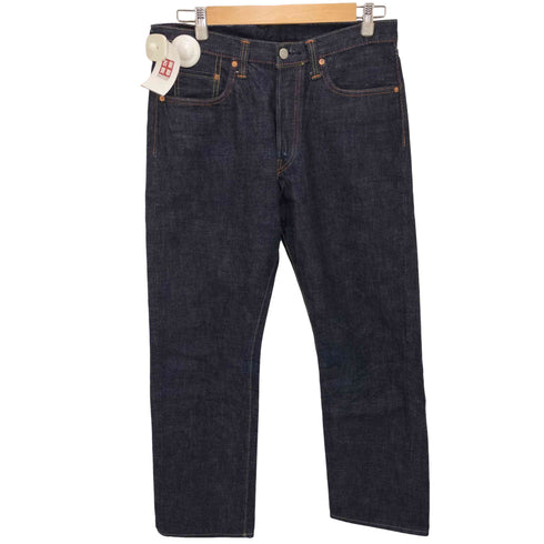 フルカウント FULLCOUNT 1101 赤耳 ボタンフライ カラーステッチ デニムパンツ メンズ 32×34