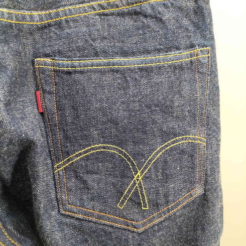 フルカウント FULLCOUNT 1101 赤耳 ボタンフライ カラーステッチ デニムパンツ メンズ 32×34