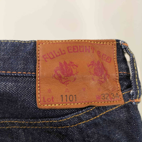 フルカウント FULLCOUNT 1101 赤耳 ボタンフライ カラーステッチ デニムパンツ メンズ 32×34