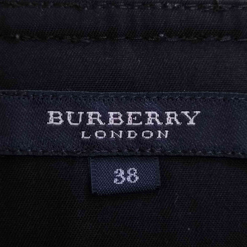 バーバリーロンドン BURBERRY LONDON ベルテッド プリーツウールフレアスカート レディース EUR:38